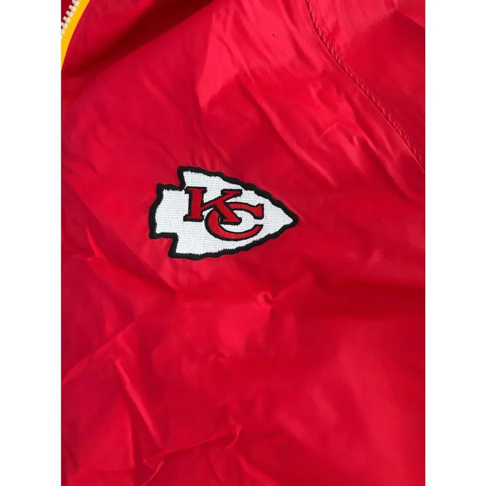 Vintage Reebok Kansas City Chiefs Windbreaker Jacket Full Zip Men's XL Excellent
